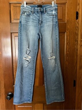 Buckle Black 75 Distressed Classic Straight Leg Jeans